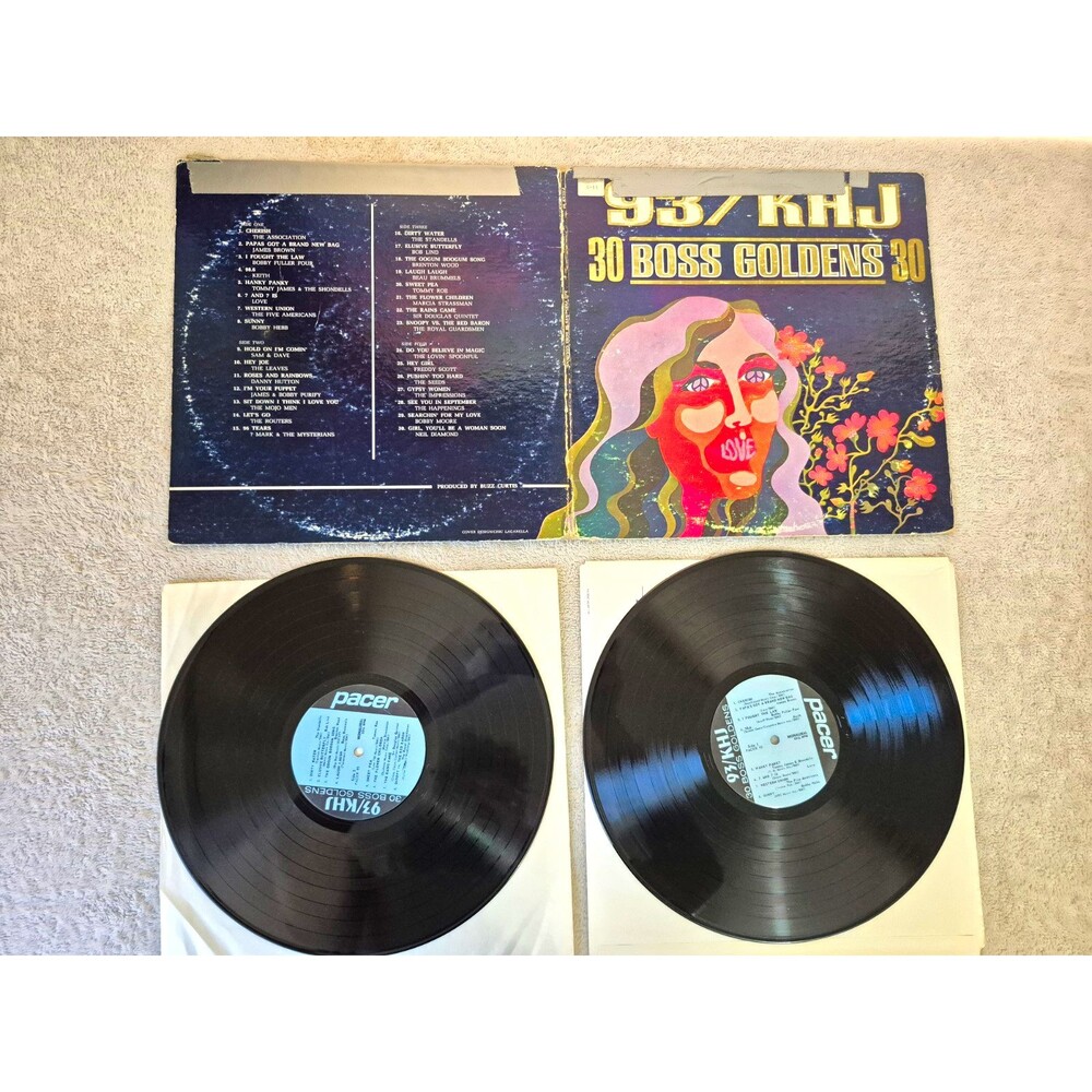 93/KHJ - 30 Boss Goldens Vinyl LP Pacer BOS-100 12" 33 RPM Compilation